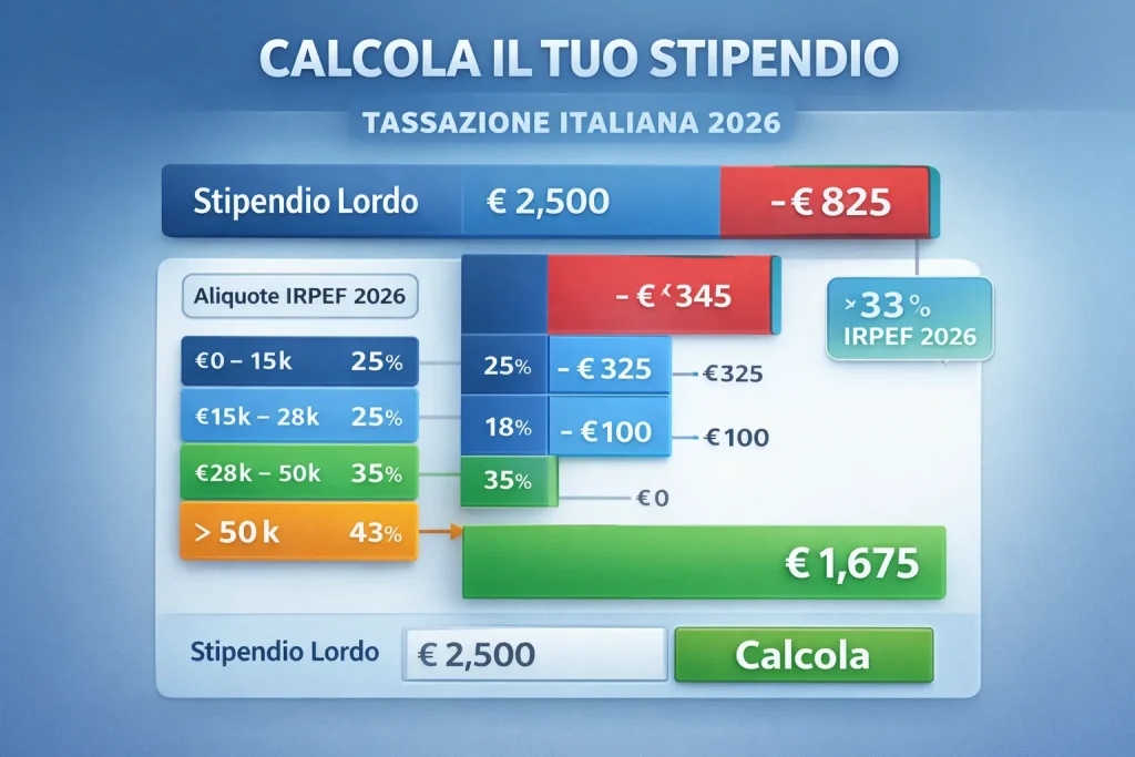 Infografica sul tuo stipendio netto